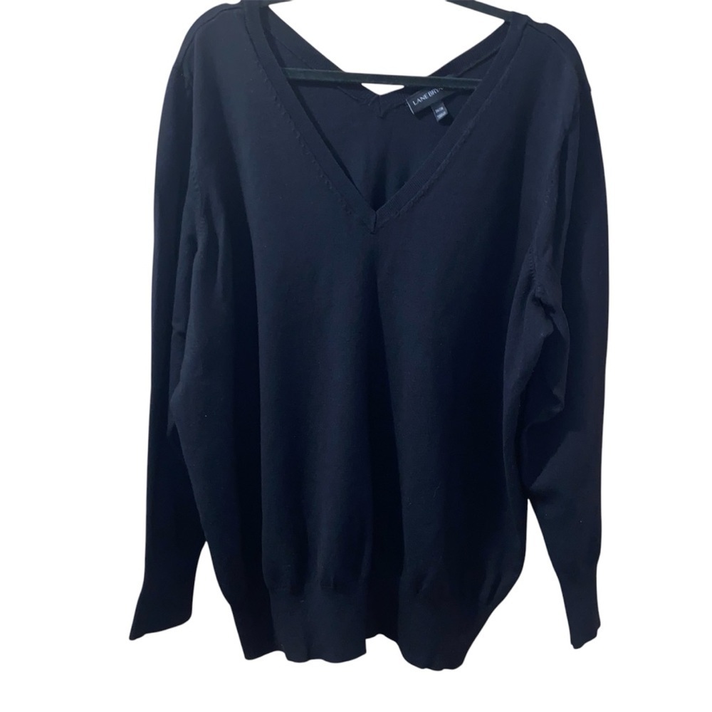 Lane Bryant Classic Black V-Neck Sweater Size 26/28